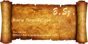 Bara Szeréna névjegykártya